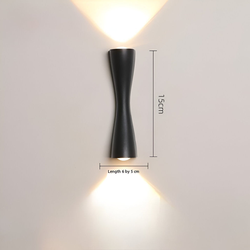 Nordic Aluminum Modern Hourglass Wall Light