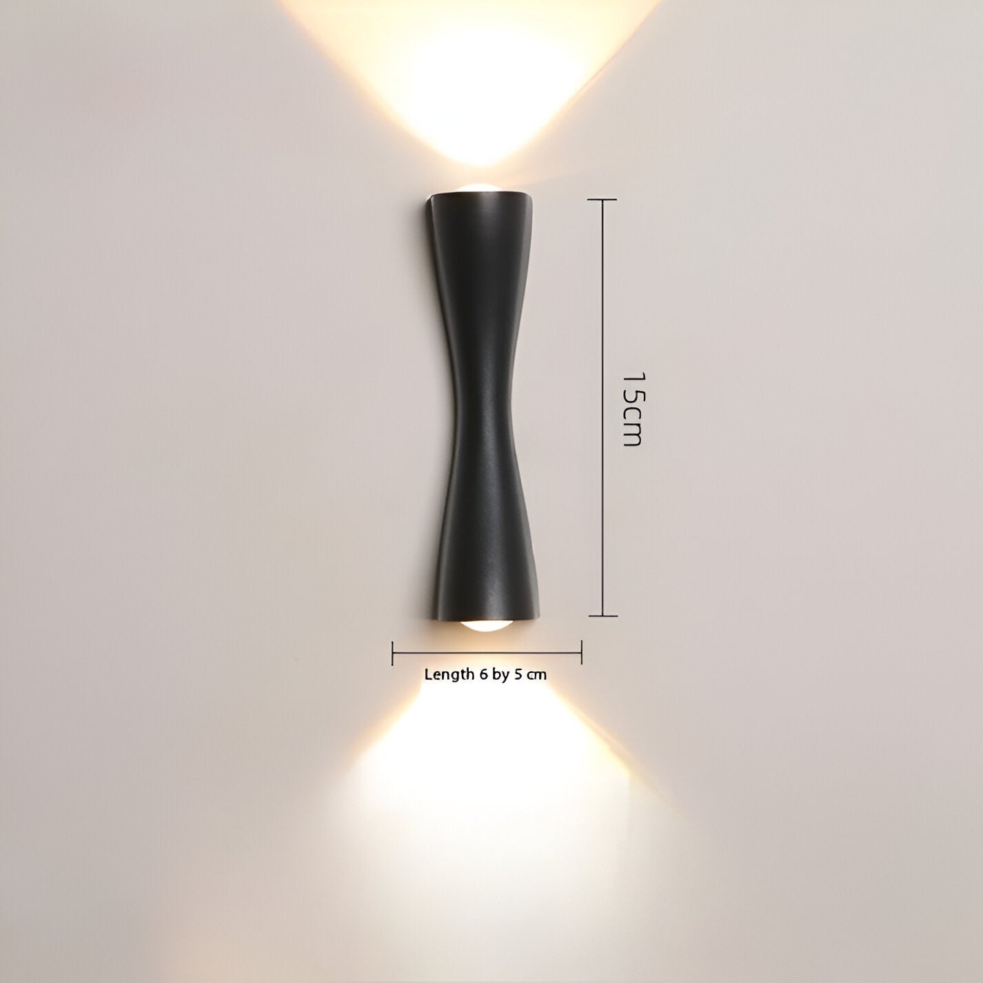 Nordic Aluminum Modern Hourglass Wall Light