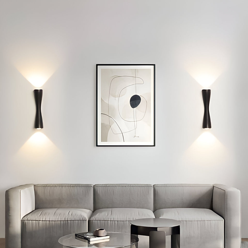 Nordic Aluminum Modern Hourglass Wall Light