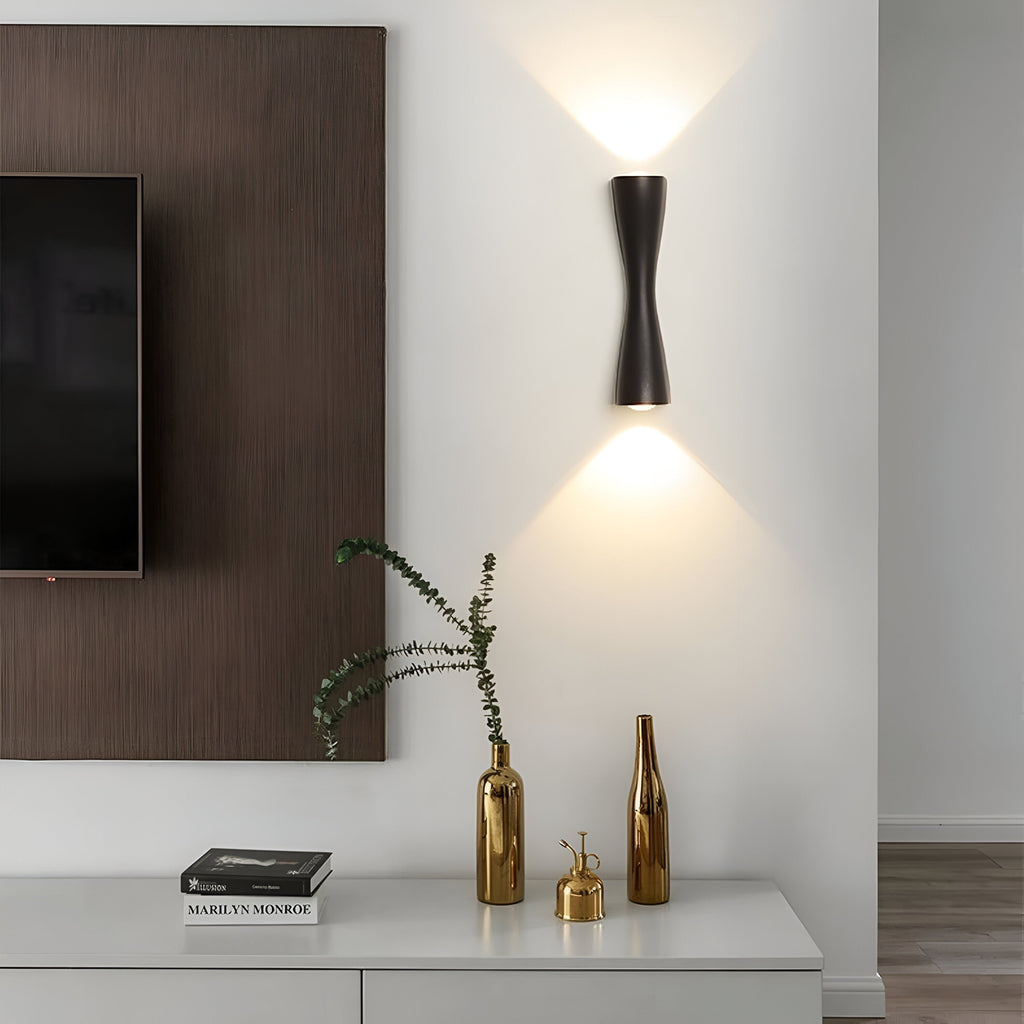 Nordic Aluminum Modern Hourglass Wall Light