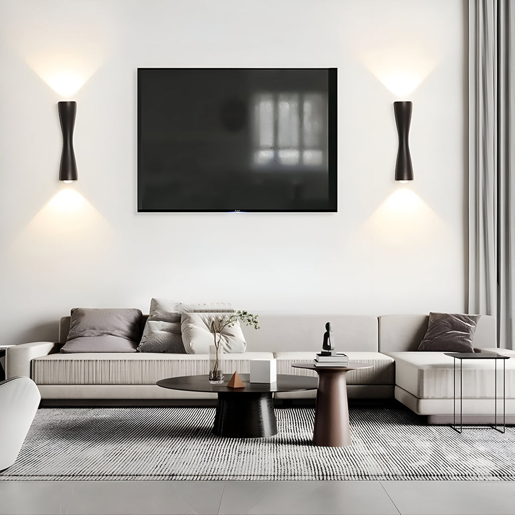 Nordic Aluminum Modern Hourglass Wall Light