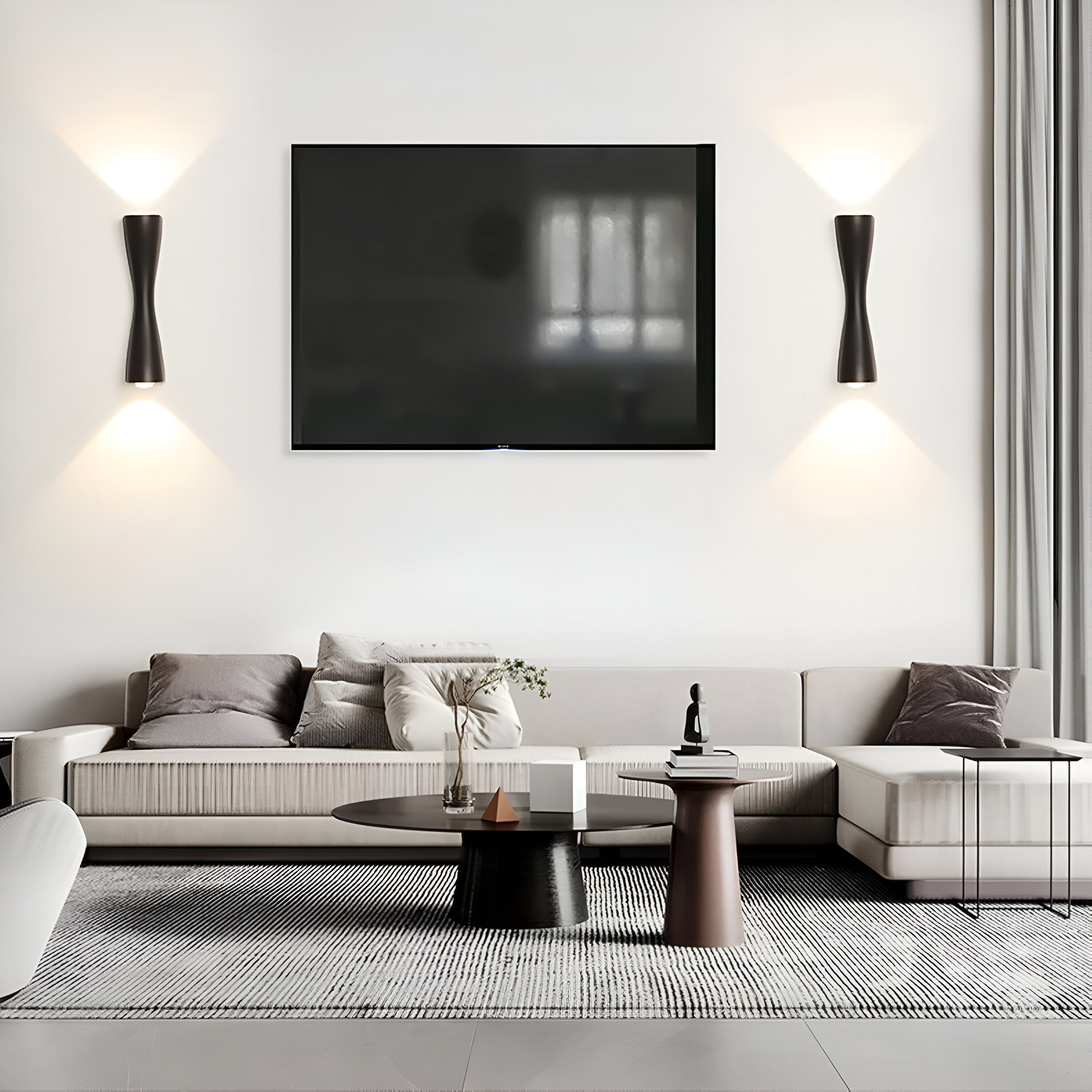Nordic Aluminum Modern Hourglass Wall Light