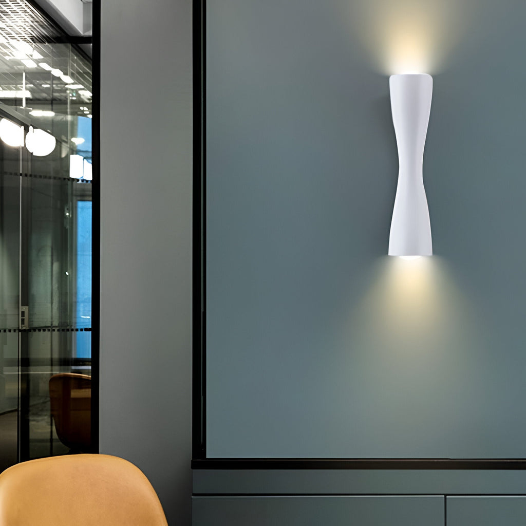 Nordic Aluminum Modern Hourglass Wall Light