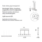 Nordic Aluminum with Glass Shade Luke Pendant Light