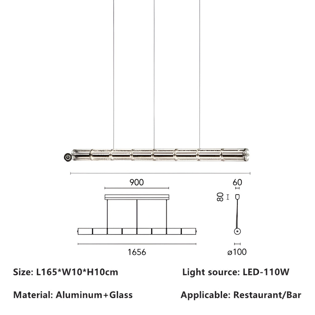Nordic Aluminum with Glass Shade Luke Pendant Light