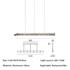 Nordic Aluminum with Glass Shade Luke Pendant Light