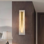 Nordic Brass Linear Alabaster Marble Wall Light