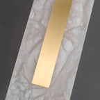 Nordic Brass Linear Alabaster Marble Wall Light