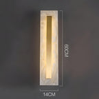 Nordic Brass Linear Alabaster Marble Wall Light