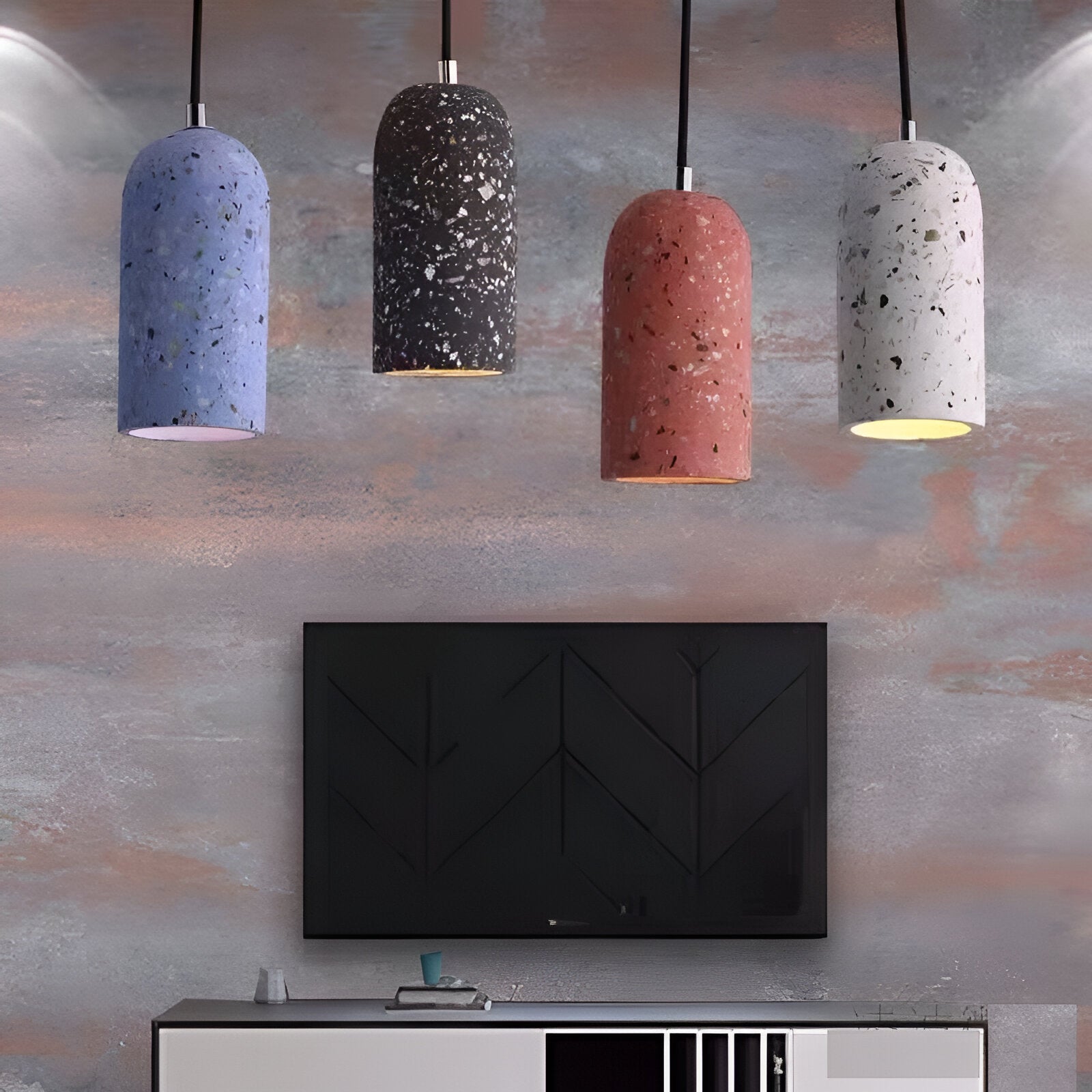 Nordic Concrete Texture Cement Minimalism Ceiling Light