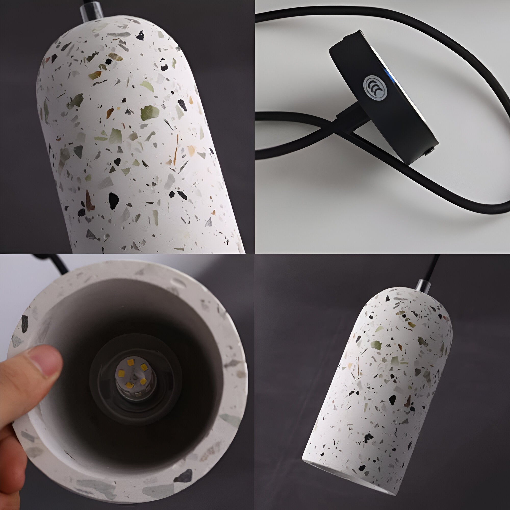 Nordic Concrete Texture Cement Minimalism Ceiling Light