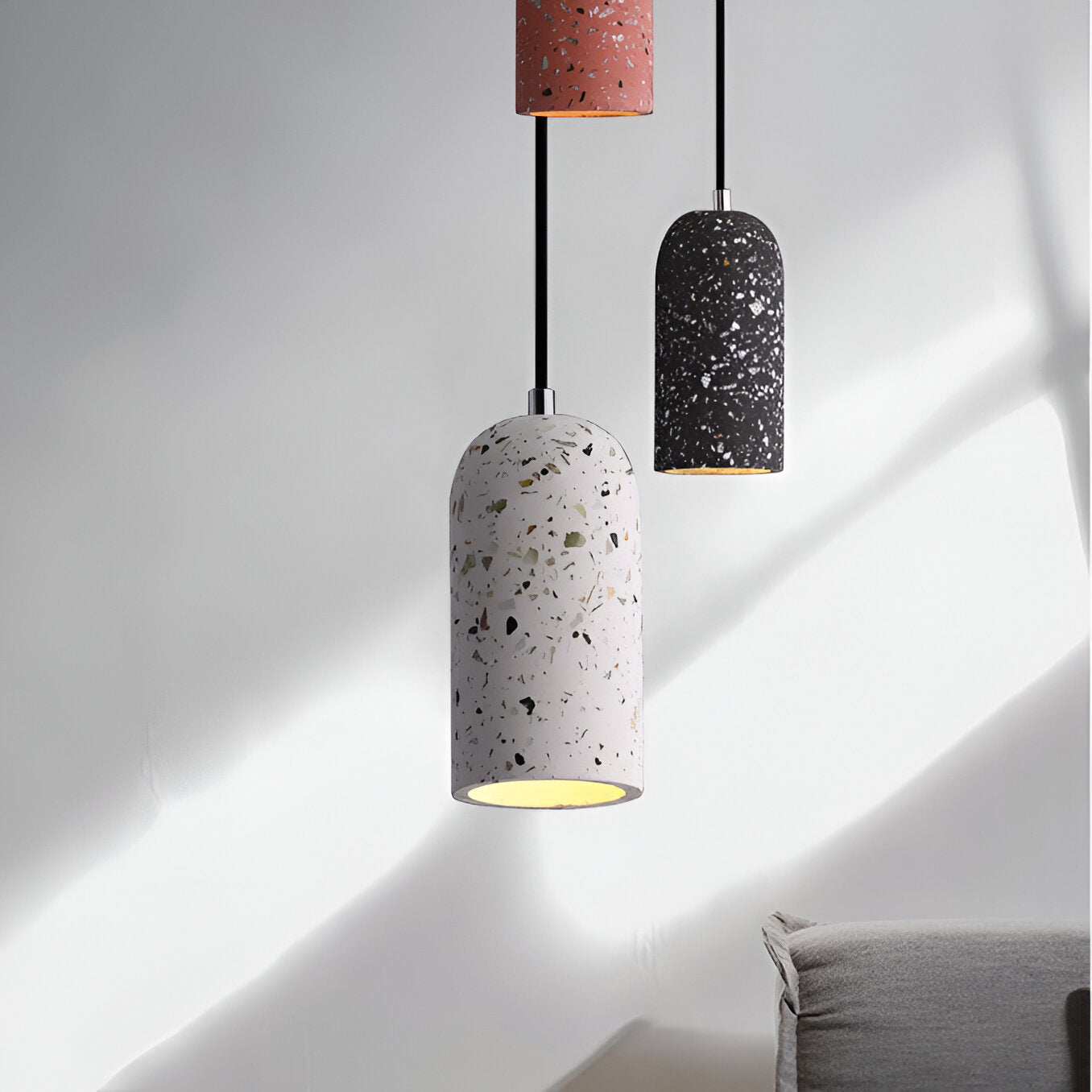 Nordic Concrete Texture Cement Minimalism Ceiling Light