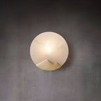 Marble Copper Moon Wall Light