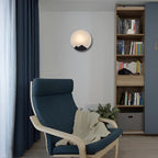 Marble Copper Moon Wall Light