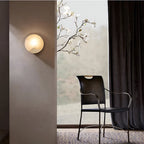 Marble Copper Moon Wall Light