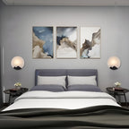 Marble Copper Moon Wall Light