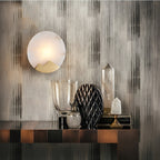 Marble Copper Moon Wall Light