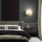 Marble Copper Moon Wall Light