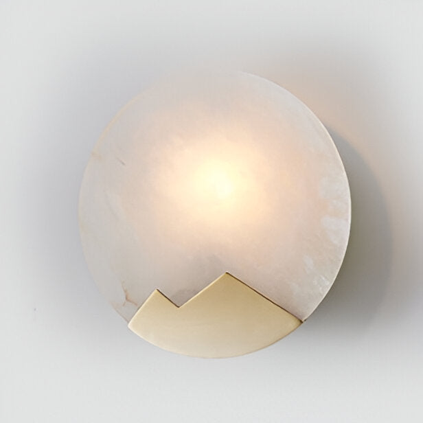 Marble Copper Moon Wall Light