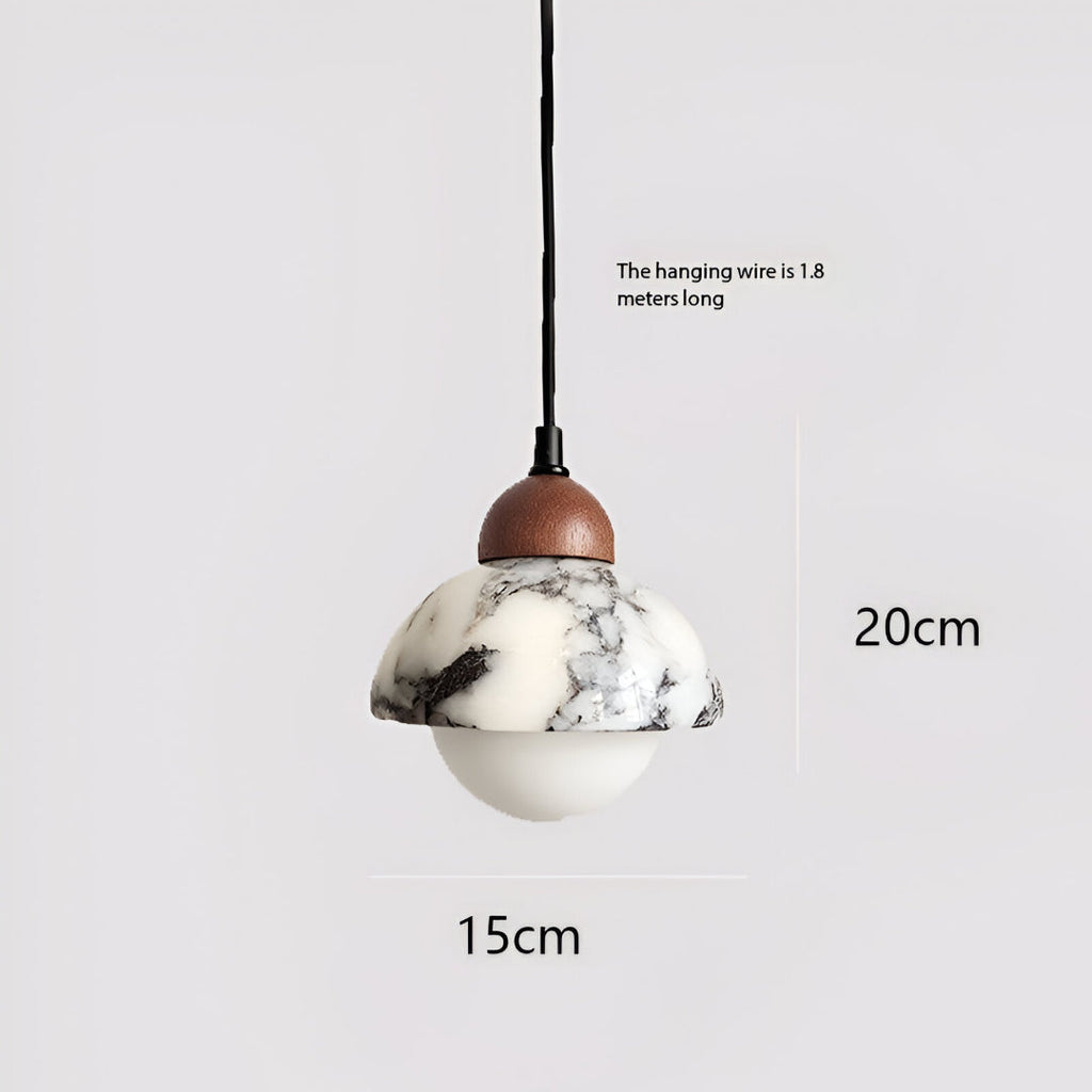Nordic Dekum Alabaster Marble Pendant Light