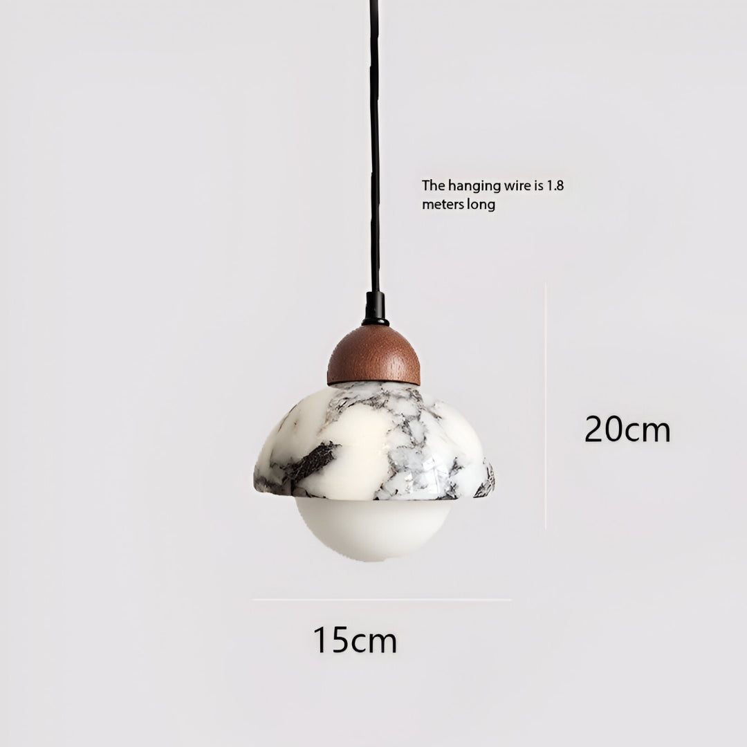 Nordic Dekum Alabaster Marble Pendant Light