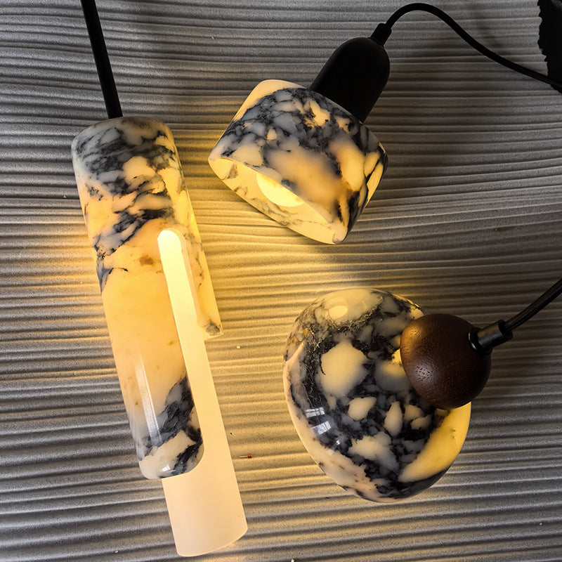 Nordic Dekum Alabaster Marble Pendant Light