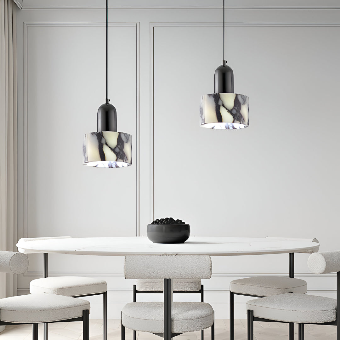 Nordic Dekum Alabaster Marble Pendant Light