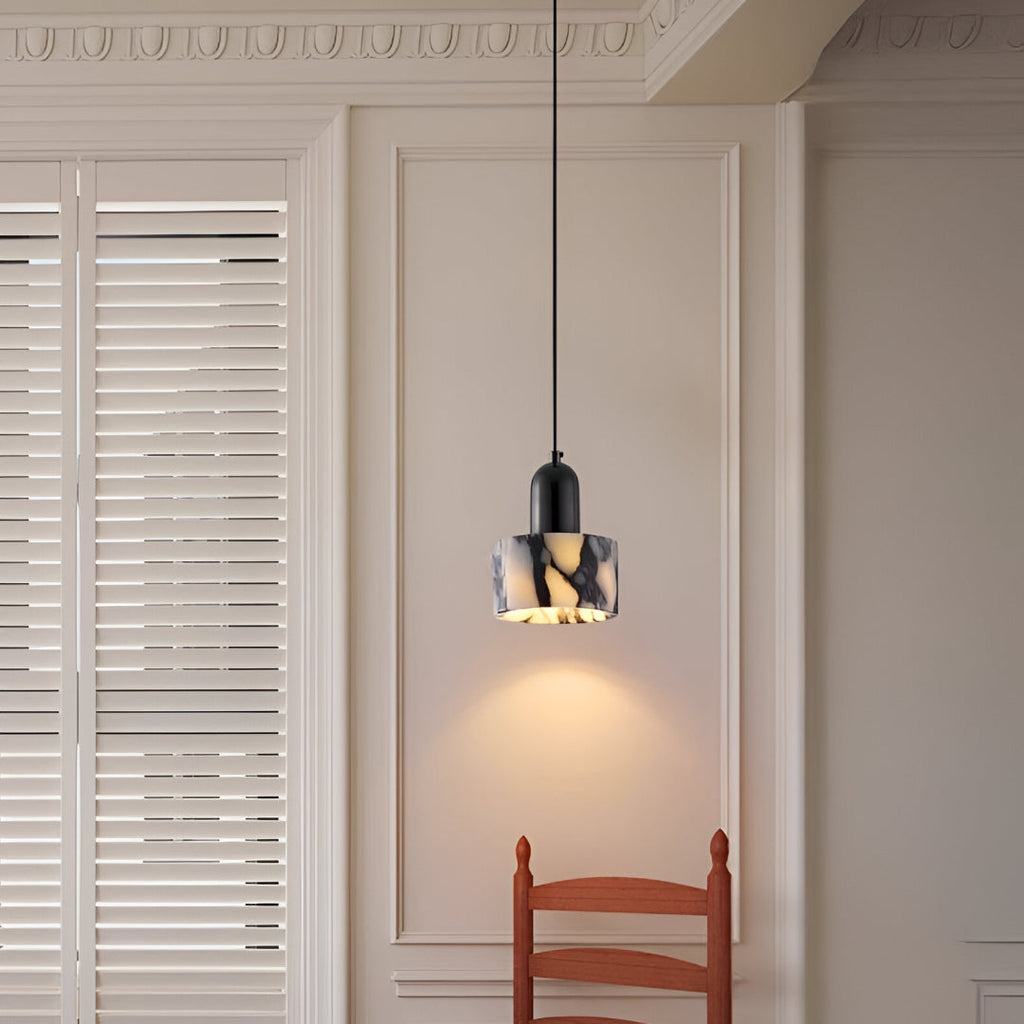 Nordic Dekum Alabaster Marble Pendant Light