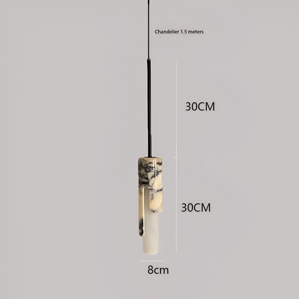 Nordic Dekum Alabaster Marble Pendant Light