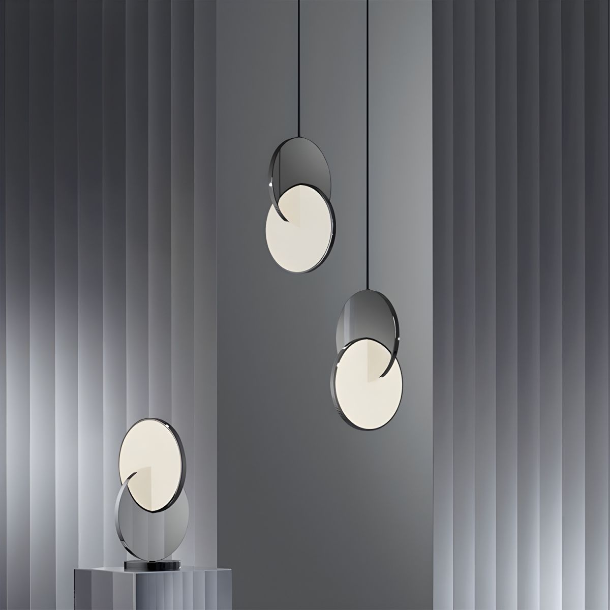 Nordic Double Round LED Pendant Light