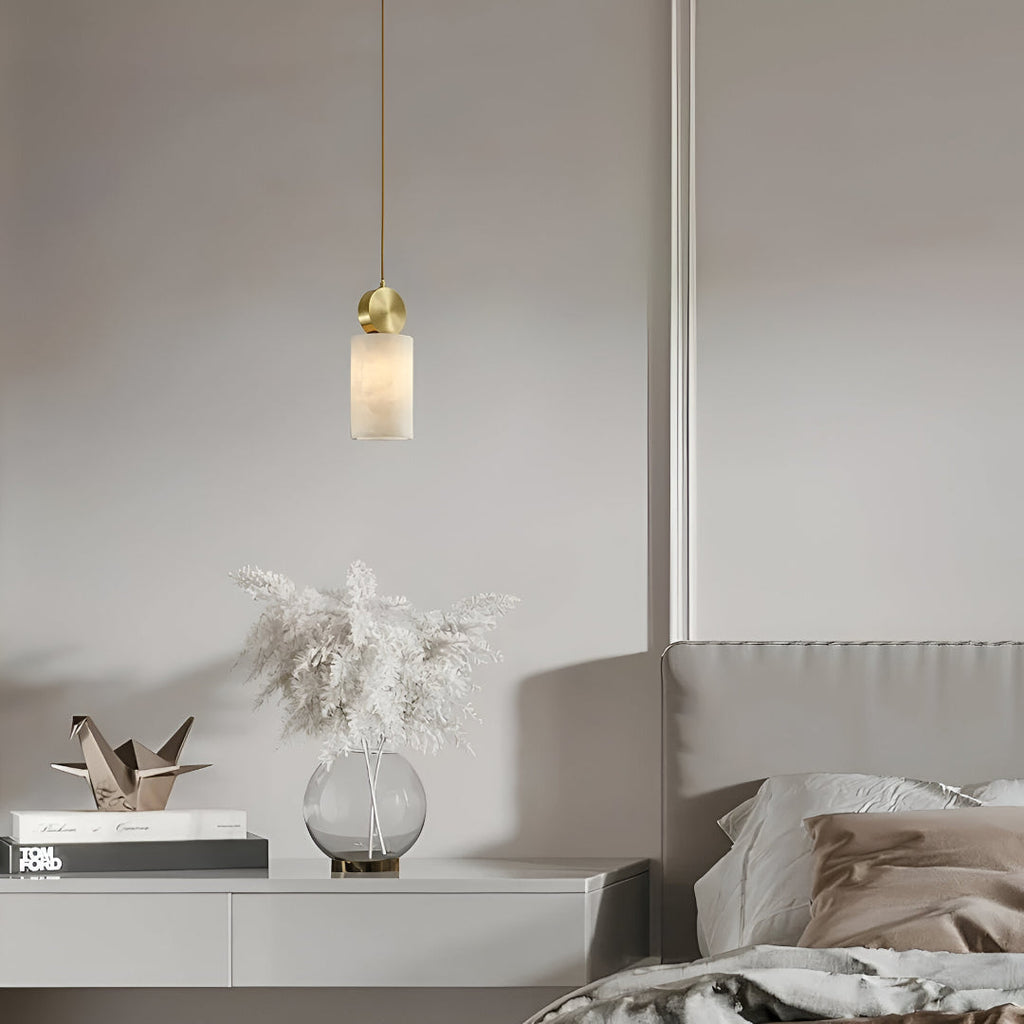 Nordic Marble Etruscan Alabaster Pendant Light