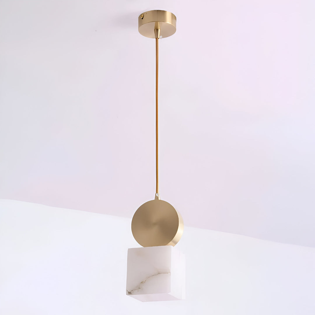 Nordic Marble Etruscan Alabaster Pendant Light