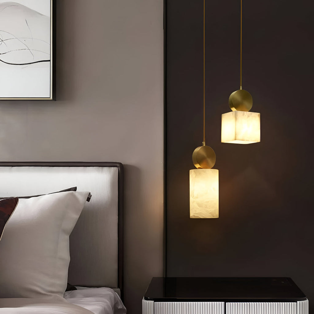 Nordic Marble Etruscan Alabaster Pendant Light
