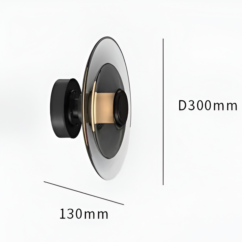 Nordic Glass Disc Shape Wall Light