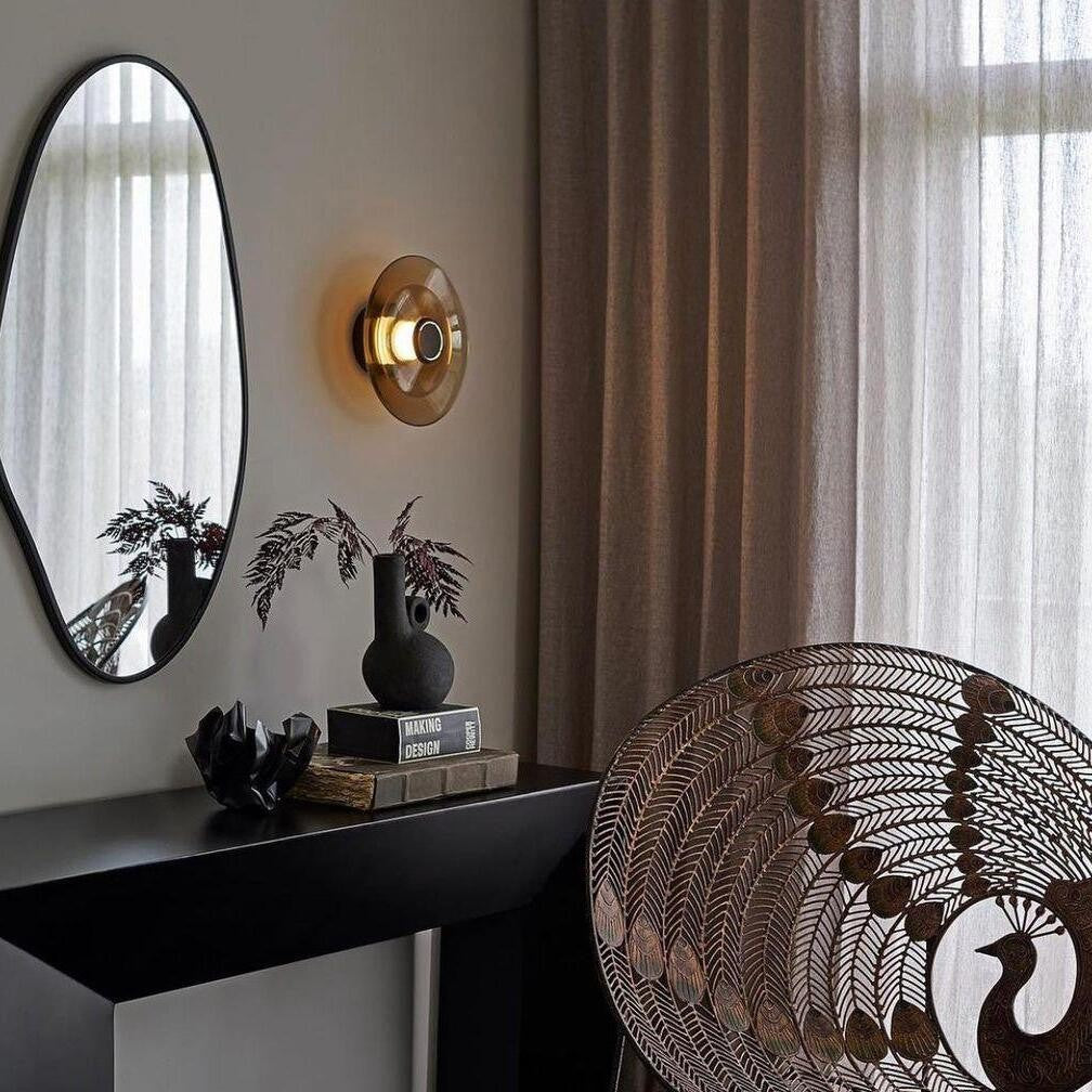 Nordic Glass Disc Shape Wall Light