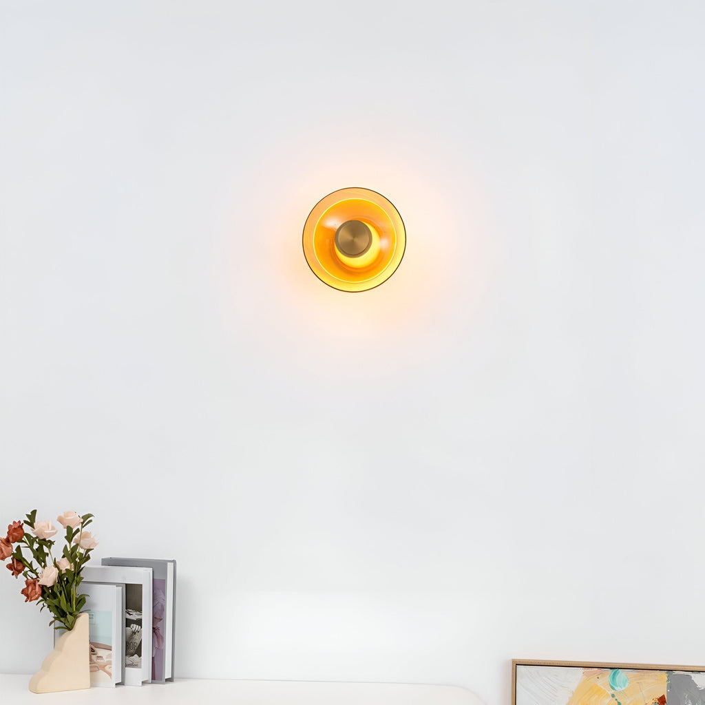 Nordic Glass Disc Shape Wall Light