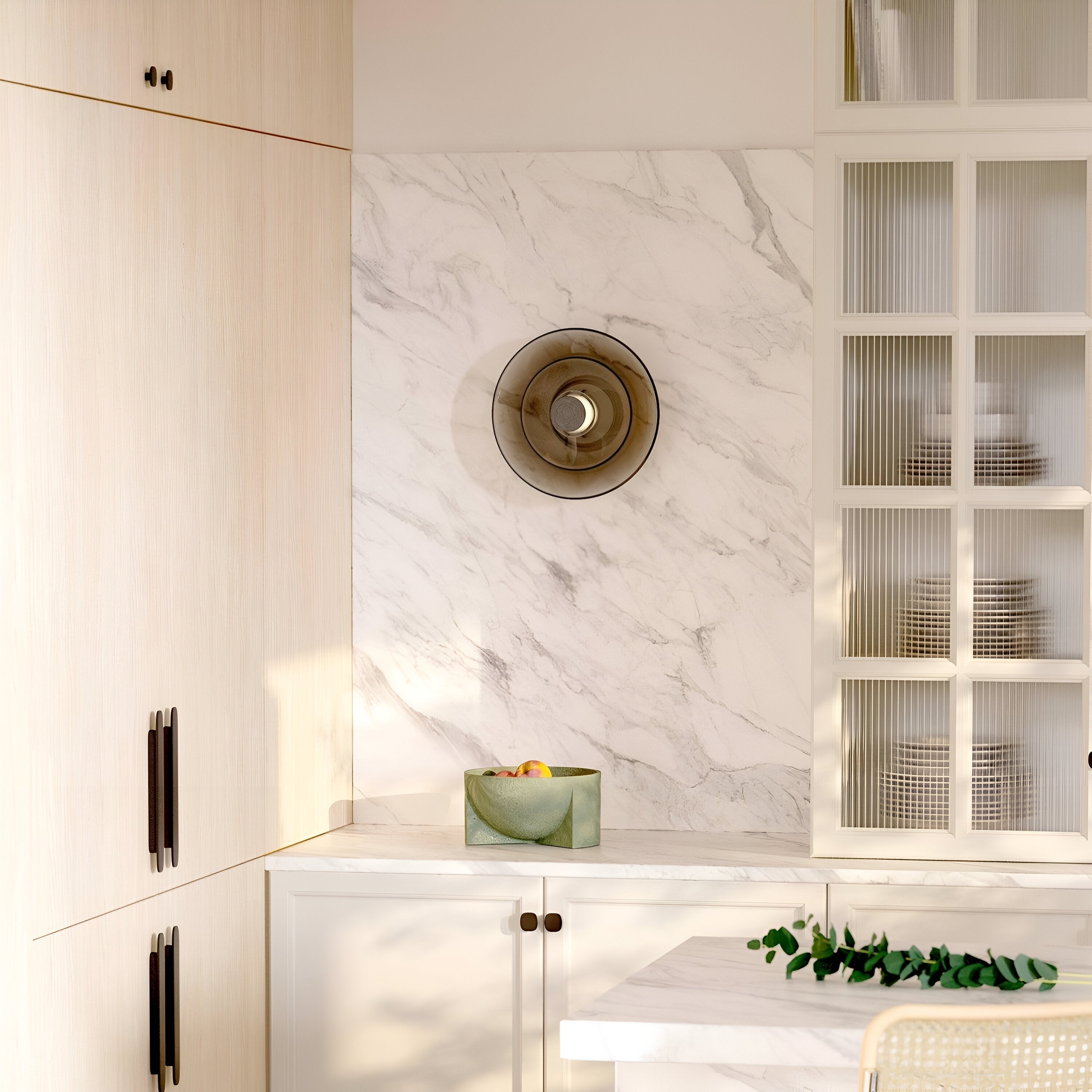 Nordic Glass Disc Shape Wall Light