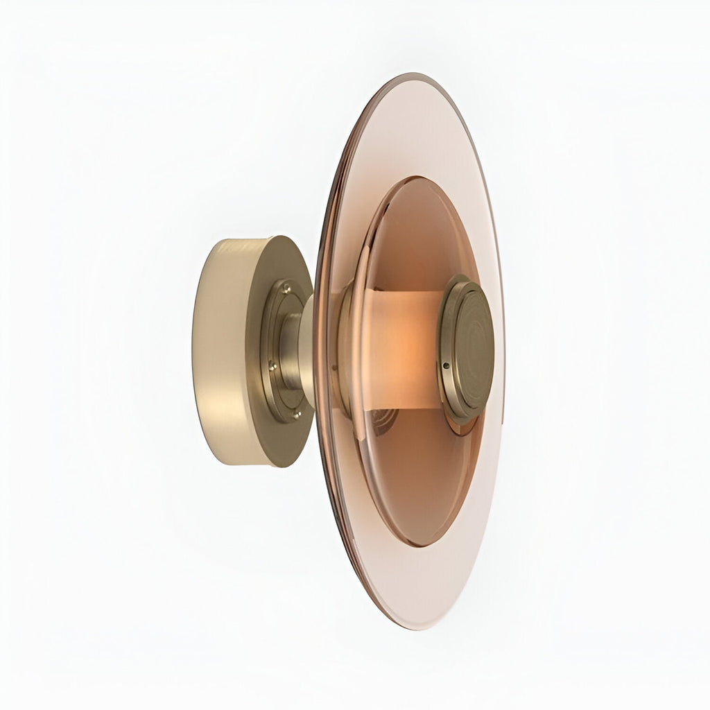 Nordic Glass Disc Shape Wall Light