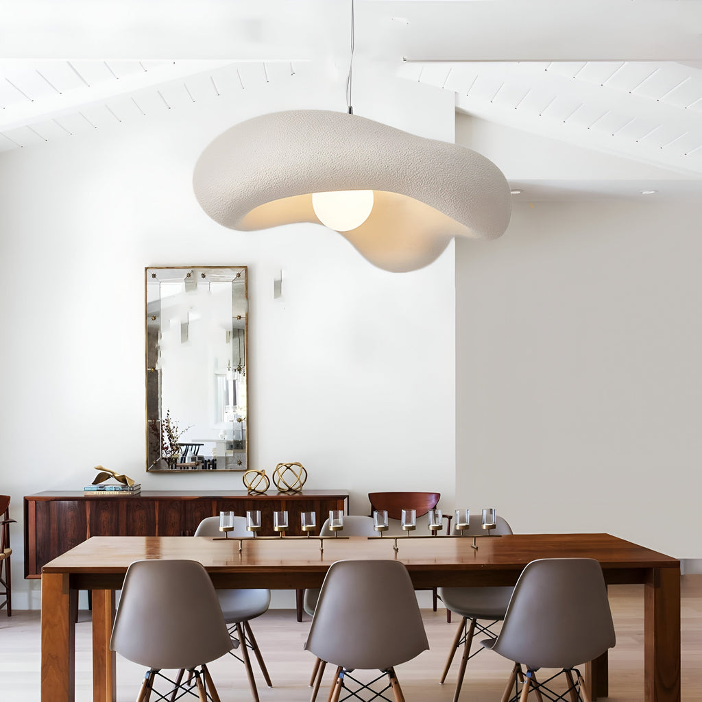 Japandi Cloud Wabi Sabi Textured Pendant Light