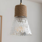 Nordic Hemp Rope Glass Pendant Light