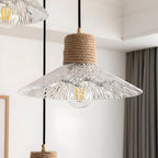 Nordic Hemp Rope Glass Pendant Light