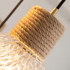 Nordic Hemp Rope Glass Pendant Light