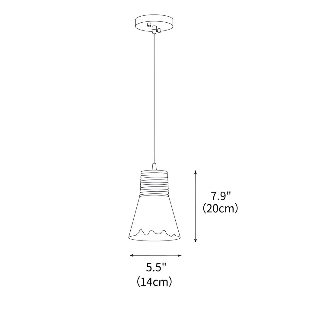 Nordic Hemp Rope Glass Pendant Light