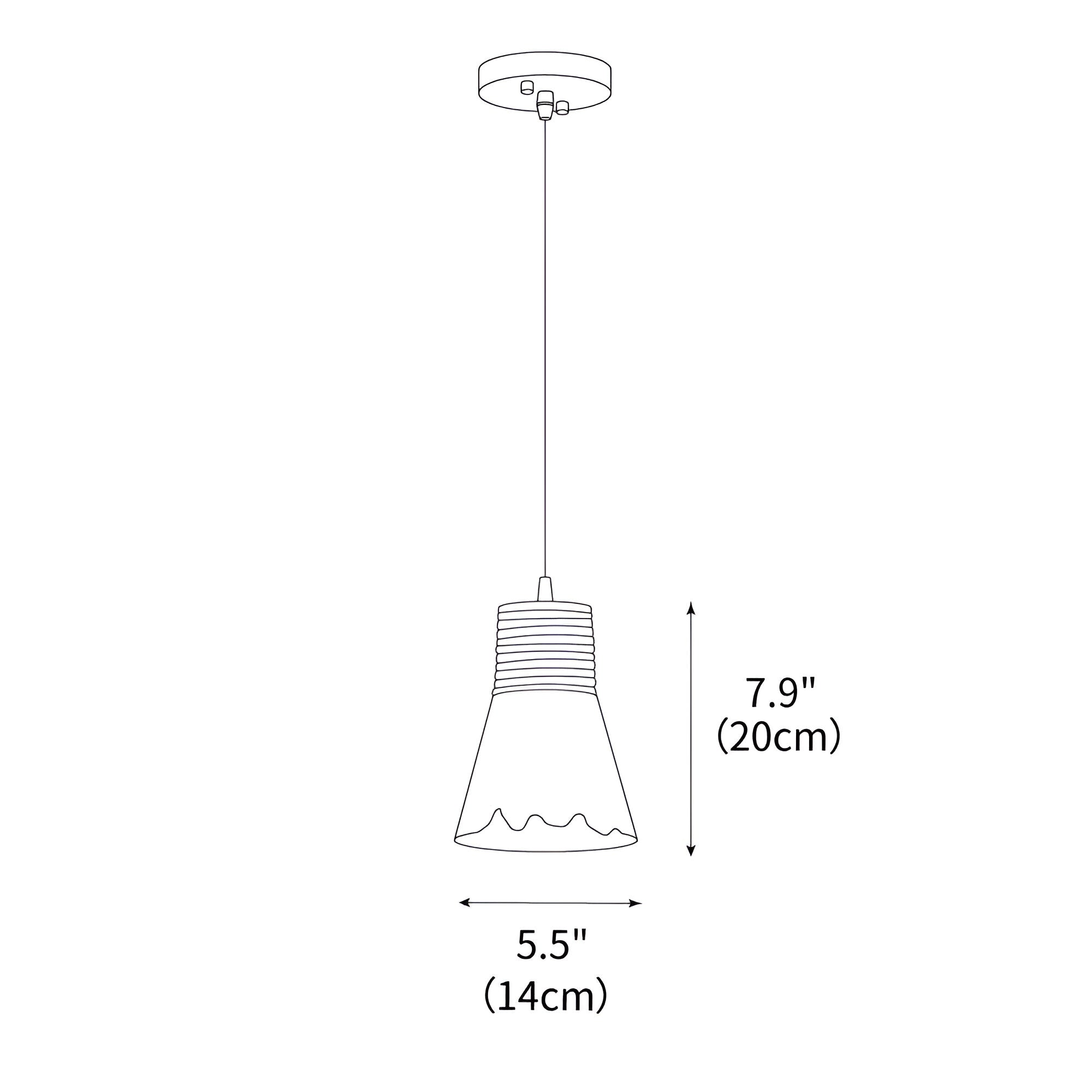 Nordic Hemp Rope Glass Pendant Light