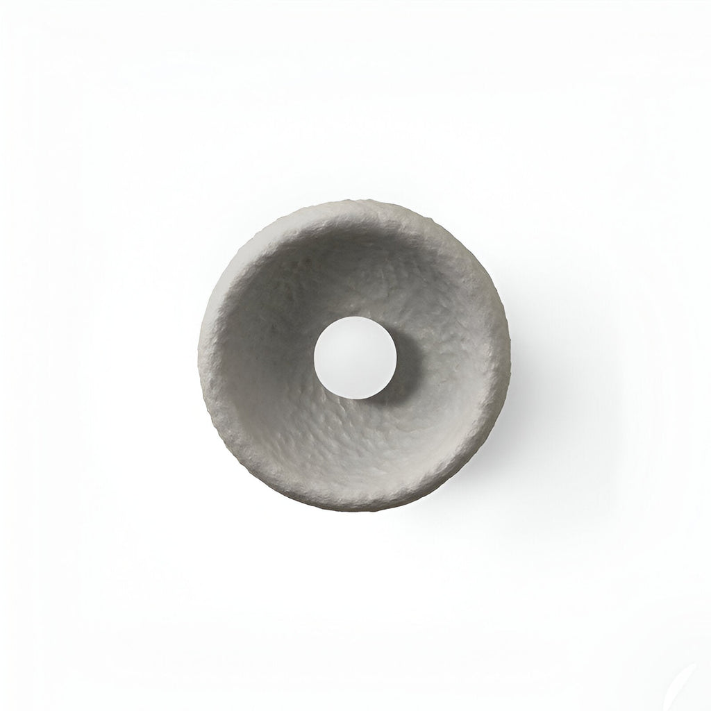 Nordic Lunar Textured Resin Glass Shade Wall Light