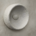 Nordic Lunar Textured Resin Glass Shade Wall Light