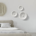 Nordic Lunar Textured Resin Glass Shade Wall Light