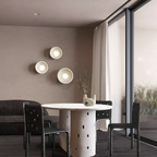 Nordic Lunar Textured Resin Glass Shade Wall Light