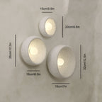 Nordic Lunar Textured Resin Glass Shade Wall Light