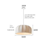 Japandi Modern Handmade Silk Pendant Light